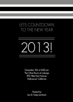 White Stripes Years Party Invitation