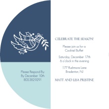 White Partridge Holiday Party Invitation