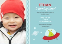 Space Alien Birthday Invitation