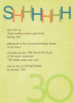 Spring Green Surprise 30th Birthday Invitation