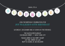 Charcoal Lanterns Surprise Party  Invitation