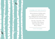 Birch Trees in Winter Holiday Party Invitation
