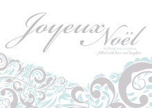 Joyeux Noel Winter Swirls Holiday Card