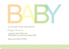 Simple Baby Boy  Baby Shower Invite