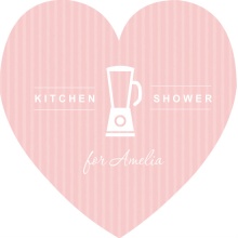Pink Stripe Kitchen Shower Invitation