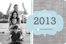 Shabby Chic New Years Photo Card