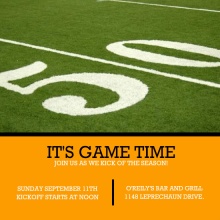 50 Yard Line Football Invitation