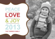 Peace and Joy New Year Wishes Photo Card