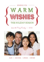 Warm Wishes Holiday Photo Card