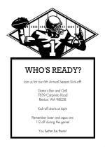 Black and White Football Party Invitation
