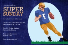 Football Player In Motion Football Invite