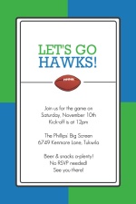 Team Colors  Football Party Invitaiton