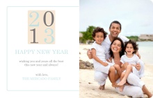 Beachy New Years Photo Card