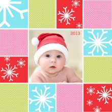 Bright Colorful Squares  New Years Card