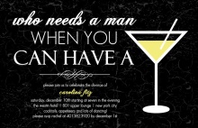 Who Needs A Man Divorce Party Invitation