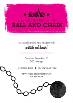 Ball and Chain Divorce Party Invitation