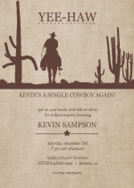 Yee-Haw Cowboy Divorce Party Invitation