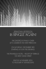First Single Night on the Town Divorce Party Invitation