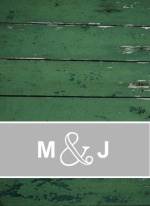 Green Wood Grain Photo  Wedding Progam