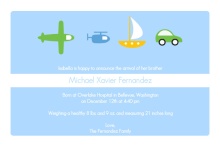 Transportation Sibling Baby Announcement
