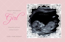 Soon-To-Be Mother Sonogram Baby Girl Pregnancy Announcement