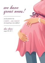 Baby Bump Pregnancy Announcement Card