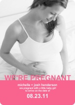 Pink Stripe We Are Pregnant Photo Pregnancy Announcement