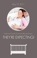 White Crib Pregnancy Announcement