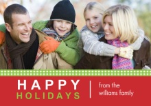 Cheerful Holiday Christmas Photo Card
