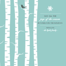 Birch Tree Rustic Christmas Card