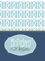 Retro Blue Christmas Card