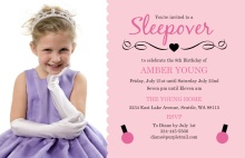 Fancy Pink Slumber Party Invitation