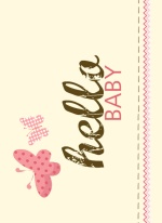 Baby Butterfly Trifold Baby Announcement