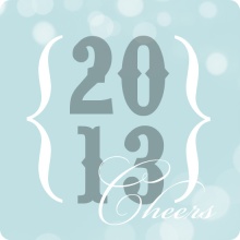 Blue Bracket Happy New Year Card
