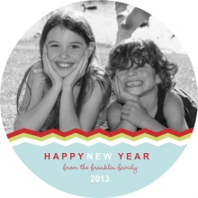 Fun Zig Zag New Years Card