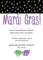 Fancy Mask Mardi Gras Invitation