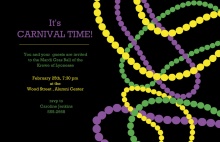 Mardi Gras Beads Invite