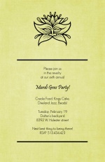 Flower Mask Mardi Gras Invitation