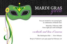 Decorative Mask Mardi Gras Invitation