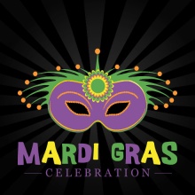 Radiant Mask Mardi Gras Invitation
