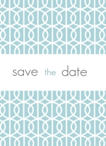 Modern Blue Circle  Save the Date