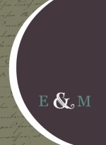 Plum and Sage Script  Save The Date Announcement