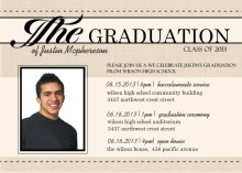 Antique Newspaper Graduation Invitation