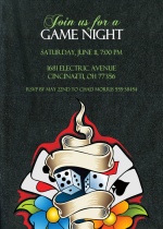 LA Style Game Night Party Invitation