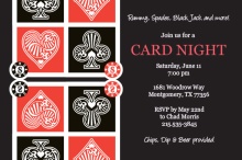Hearts and Spades Card Night Invitation