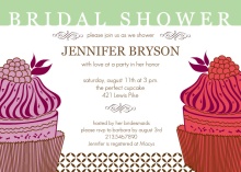 Fancy Cupcake Bridal Shower Invitation