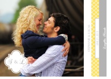 Yellow and Gray Pattern  Wedding Program
