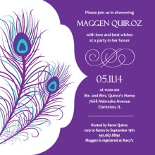 Elegant Peacock Bridal Shower Invite