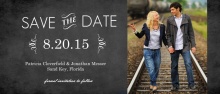 Vintage Chalkboard Photo Wedding  Save the Date