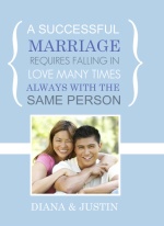 Blue Modern Trifold Wedding Anniversary